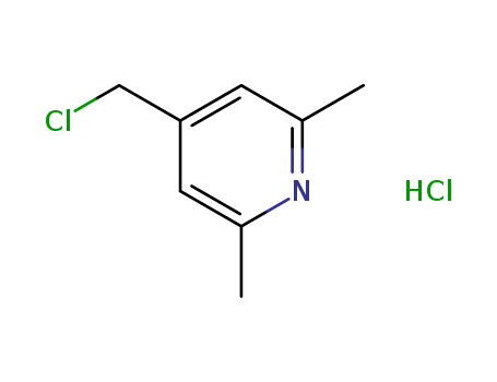 Molecular Structure of 198973-09-0 (Pyridine, 4-(chloromethyl)-2,6-dimethyl-, hydrochloride)