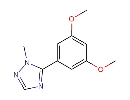 Molecular Structure of 71597-10-9 (1H-1,2,4-Triazole, 5-(3,5-dimethoxyphenyl)-1-methyl-)