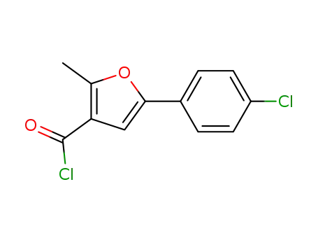 Molecular Structure of 175276-63-8 (5-(4-CHLOROPHENYL)-2-METHYLFURAN-3-CARBONYL CHLORIDE)
