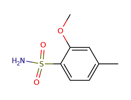 Molecular Structure of 59554-39-1 (2-METHOXY-4-METHYLBENZENESULFONAMIDE)