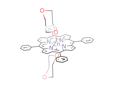 Molecular Structure of 1045486-95-0 (Bis(κO-dioxane)-(α,β,γ,δ-tetraphenylporphinato)zinc(II))