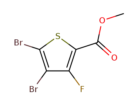 Molecular Structure of 395664-58-1 (2-Thiophenecarboxylic acid, 4,5-dibromo-3-fluoro-, methyl ester)