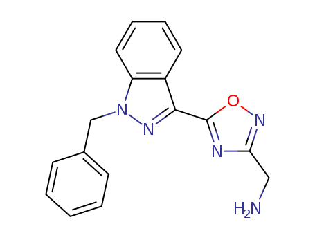 1,2,4-Oxadiazole-3-methanamine, 5-[1-(phenylmethyl)-1H-indazol-3-yl]-