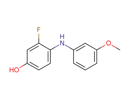 Molecular Structure of 1198117-82-6 (4-[(3-methoxyphenyl)amino]-3-fluorophenol)