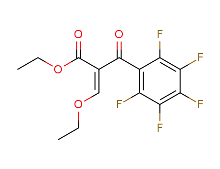 Molecular Structure of 516479-35-9 ((Z)-ethyl 3-ethoxy-2-(2,3,4,5,6-pentafluorobenzoyl)acrylate)