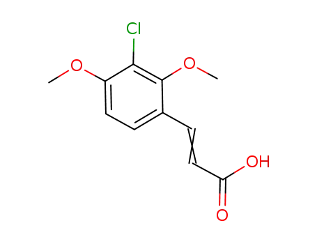 Molecular Structure of 502483-92-3 (2-Propenoic acid, 3-(3-chloro-2,4-dimethoxyphenyl)-)