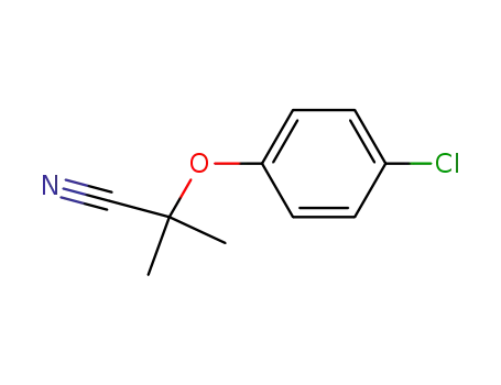 Molecular Structure of 24889-11-0 (2-(4-CHLOROPHENOXY)-2-METHYLPROPANENITRILE)