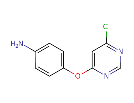 Molecular Structure of 105130-28-7 (Benzenamine, 4-[(6-chloro-4-pyrimidinyl)oxy]-)