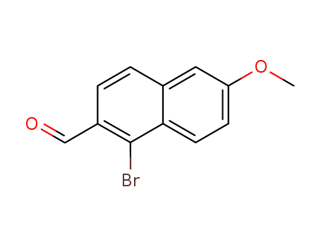 Molecular Structure of 720696-51-5 (2-Naphthalenecarboxaldehyde, 1-bromo-6-methoxy-)