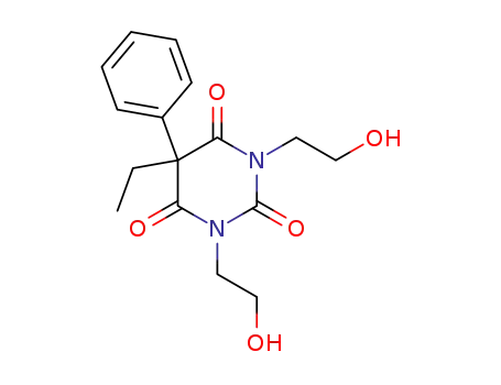 Molecular Structure of 29972-37-0 (5-ethyl-1,3-bis-(2-hydroxy-ethyl)-5-phenyl-pyrimidine-2,4,6-trione)