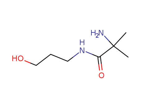 Molecular Structure of 118643-34-8 (Propanamide, 2-amino-N-(3-hydroxypropyl)-2-methyl-)