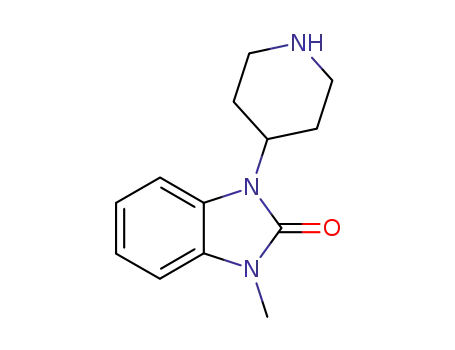 Molecular Structure of 53786-10-0 (4-(2-KETO-3-METHYL-1-BENZIMIDAZOLINYL)PIPERIDINE)