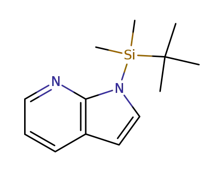 Molecular Structure of 183001-71-0 (1H-Pyrrolo[2,3-b]pyridine, 1-[(1,1-dimethylethyl)dimethylsilyl]-)