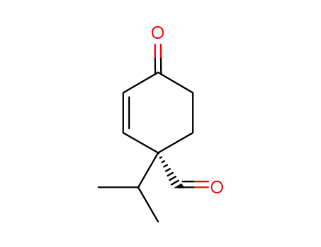 Molecular Structure of 712323-94-9 (2-Cyclohexene-1-carboxaldehyde,1-(1-methylethyl)-4-oxo-,(1R)-(9CI))