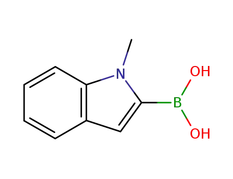 Molecular Structure of 191162-40-0 (1-METHYL-1H-INDOLE-2-BORONIC ACID 2,2-DIMETHYL PROPANE DIOL-1,3-CYCLIC ESTER)