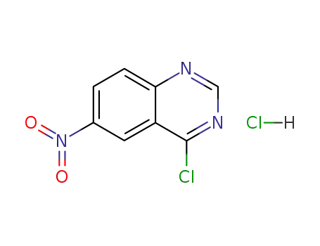 Molecular Structure of 220488-24-4 (4-chloro-6-nitroquinazoline hydrochloride (1:1))