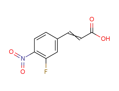 Molecular Structure of 73781-66-5 (4-nitro-3-fluorocinnamic acid)