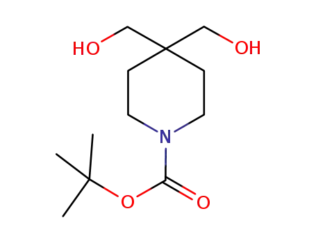 Molecular Structure of 374794-84-0 (4,4-Bis(hydroxymethyl)-1-piperidinecarboxylic acid 1,1-dimethylethyl ester)