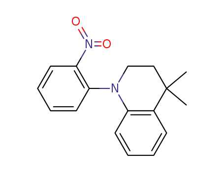 Molecular Structure of 870072-60-9 (Quinoline, 1,2,3,4-tetrahydro-4,4-dimethyl-1-(2-nitrophenyl)-)