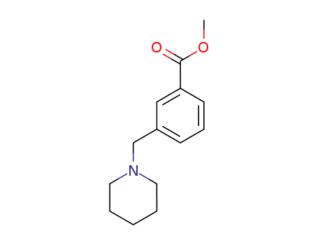 Molecular Structure of 73278-90-7 (METHYL 3-(PIPERIDIN-1-YLMETHYL)BENZOATE)