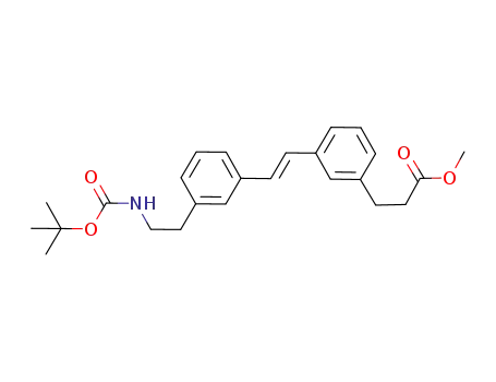 Benzenepropanoic acid,
3-[(1E)-2-[3-[2-[[(1,1-dimethylethoxy)carbonyl]amino]ethyl]phenyl]ethenyl
]-, methyl ester