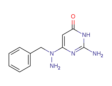 Molecular Structure of 67873-25-0 (2-amino-6-(1-benzylhydrazinyl)pyrimidin-4(3H)-one)