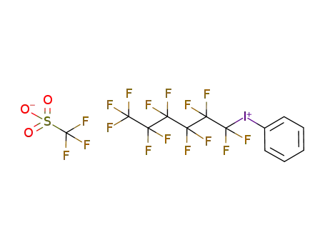 Molecular Structure of 77758-84-0 ((Perfluoro-n-hexyl)phenyliodonium trifluoromethanesulfonate)