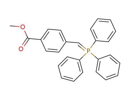 Molecular Structure of 115032-61-6 (Benzoic acid, 4-[(triphenylphosphoranylidene)methyl]-, methyl ester)