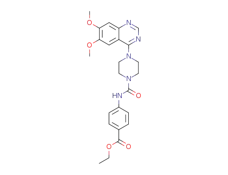 Molecular Structure of 205255-23-8 (4-(6,7-dimethoxy-4-quinazolinyl)-N-(4-ethoxycarbonylphenyl)-1-piperazinecarboxamide)