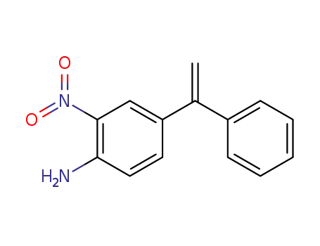 Molecular Structure of 90044-01-2 (Benzenamine, 2-nitro-4-(1-phenylethenyl)-)