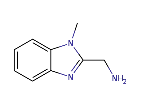 Molecular Structure of 20028-40-4 ((1-METHYL-1H-BENZIMIDAZOL-2-YL)METHYLAMINE)