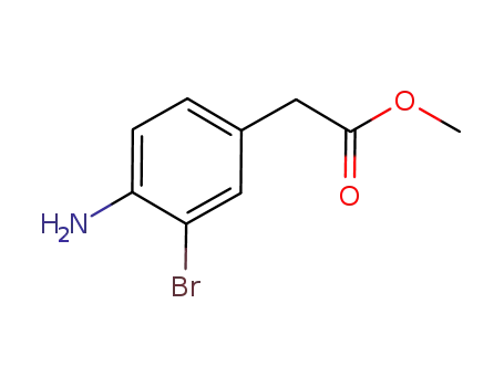 Molecular Structure of 209809-20-1 (Methyl 2-(4-aMino-3-broMophenyl)acetate)