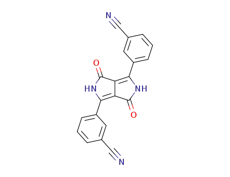 Molecular Structure of 84632-50-8 (Benzonitrile, 3,3-(2,3,5,6-tetrahydro-3,6-dioxopyrrolo3,4-cpyrrole-1,4-diyl)bis-)