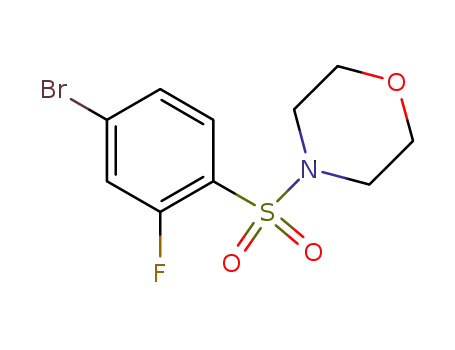 Molecular Structure of 1000068-42-7 (4-(4-bromo-2-fluorophenylsulfonyl)morpholine)