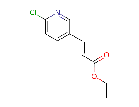 Molecular Structure of 159153-39-6 (3-(6-CHLORO-PYRIDIN-3-YL)-ACRYLIC ACID ETHYL ESTER)