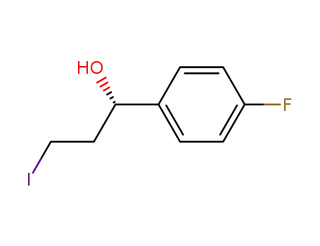 Molecular Structure of 926657-23-0 ((S)-1-(4-fluorophenyl)-3-iodopropan-1-ol)