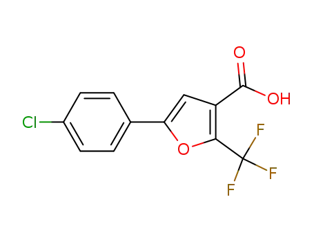 Molecular Structure of 175276-60-5 (5-(4-CHLOROPHENYL)-2-(TRIFLUOROMETHYL)FURAN-3-CARBOXYLIC ACID)