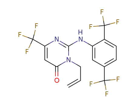 Molecular Structure of 216240-50-5 (3-allyl-2-{2,5-bis(trifluoromethyl)phenyl}amino-6-trifluoromethyl-4(3H)pyrimidinone)