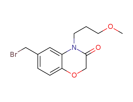 Molecular Structure of 911705-42-5 (6-(bromomethyl)-4-(3-methoxypropyl)-2H-benzo[b][1,4]oxazin-3(4H)-one)