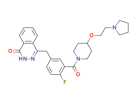 Molecular Structure of 1174044-05-3 (4-(4-fluoro-3-(4-(2-(pyrrolidin-1-yl)ethoxy)piperidine-1-carbonyl)benzyl)phthalazin-1(2H)-one)
