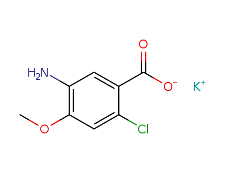Molecular Structure of 1143025-71-1 (potassium 5-amino-2-chloro-4-methoxybenzoate)