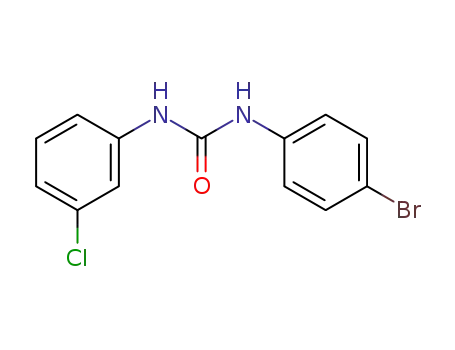 Molecular Structure of 13142-09-1 (1-(4-bromophenyl)-3-(3-chlorophenyl)urea)
