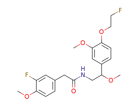Molecular Structure of 1335093-75-8 (2-(3-fluoro-4-methoxyphenyl)-N-(2-(4-(2-fluoroethoxy)-3-methoxyphenyl)-2-methoxyethyl)acetamide)
