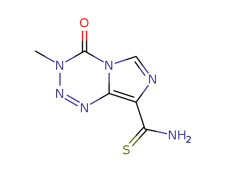 Molecular Structure of 301323-33-1 (3-methyl-4-oxo-3,4-dihydroimidazo[5,1-d][1,2,3,5]tetrazine-8-carbothioamide)