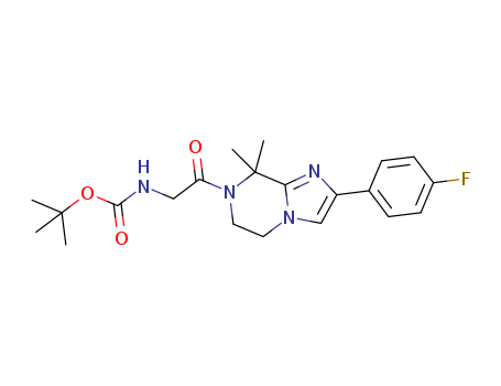 tert-butyl (2-(2-(4-fluorophenyl)-8,8-dimethyl-5,6-dihydroimidazo[1,2-a]pyrazin-7(8H)-yl)-2-oxoethyl)carbamate
