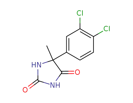 Molecular Structure of 52715-57-8 (2,4-Imidazolidinedione, 5-(3,4-dichlorophenyl)-5-methyl-)
