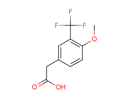 Molecular Structure of 1000566-45-9 (2-(4-Methoxy-3-(trifluoroMethyl)phenyl)acetic acid)