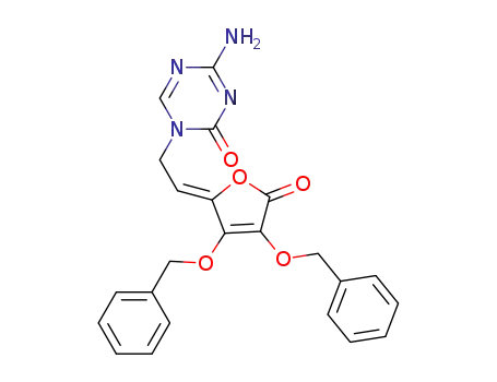 Molecular Structure of 1313583-54-8 ((Z)-4-amino-1-(2-(3,4-bis(benzyloxy)-5-oxofuran-2(5H)-ylidene)ethyl)-1,3,5-triazin-2(1H)-one)