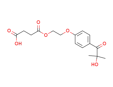 Butanedioic acid,
mono[2-[4-(2-hydroxy-2-methyl-1-oxopropyl)phenoxy]ethyl] ester