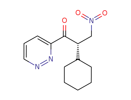 Molecular Structure of 1175052-24-0 ((S)-2-cyclohexyl-3-nitro-1-(pyridazin-3-yl)propan-1-one)